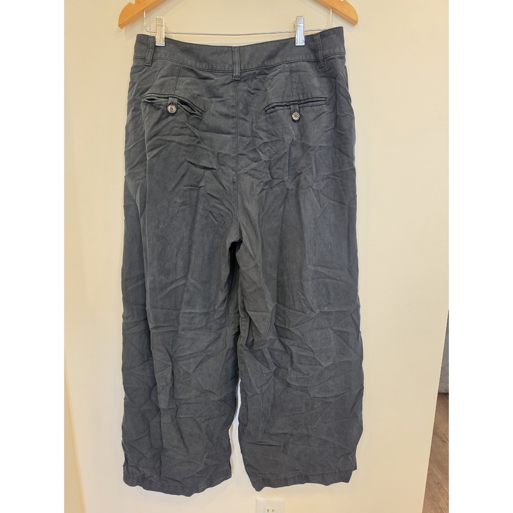 Madewell Harlow Wide-Leg Pants Size 10P Minimalist Elevated Basic Linen Blend